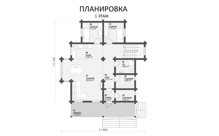 1 этаж
